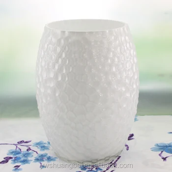 Tall White Vases Wholesale Decorative Glass Vase White Oval Glass