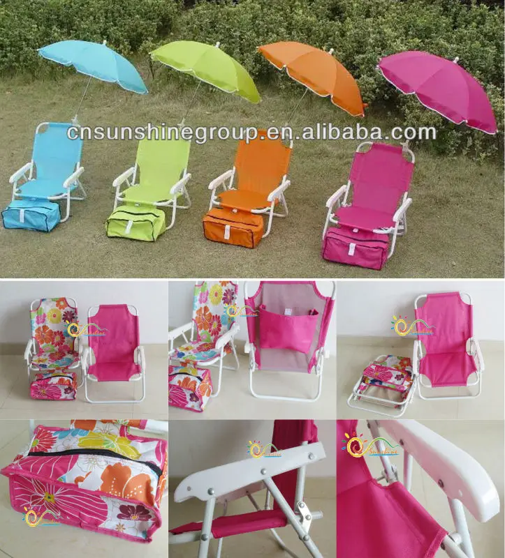Kids Folding Beach Chair Kids Foldable Camping Chair With Umbrella