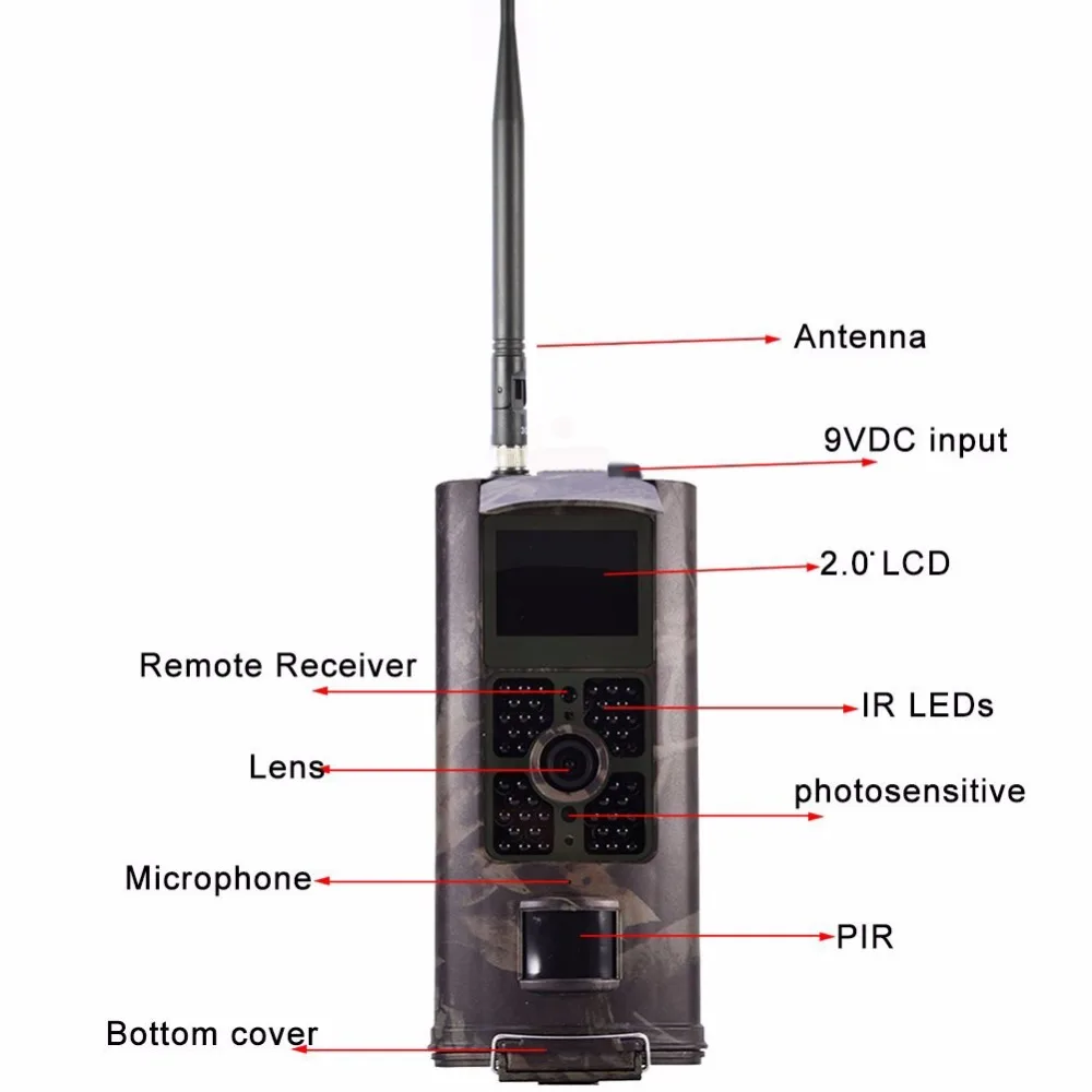 Visão Noturna Caça Câmera 3g Gprs Mms Smtp Sms 1080 p Animais Selvagens Câmeras Trilha Armadilha Hc700g 16mp 940nm 11 Online shopping