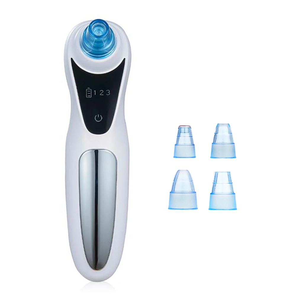 

Touch Screen Blackhead Removal Acne Suction Tool Facial Electric Pore Cleaner Eliminator Device, White;blue and pink