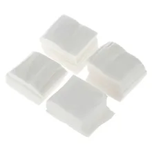 Wholesale 400 Pcs / pack High Quality white 6.6 cm x 5.7 cm x 0.1 cm Soft Wash Nail Cotton Pads for Nail Polish cleaning BG-14