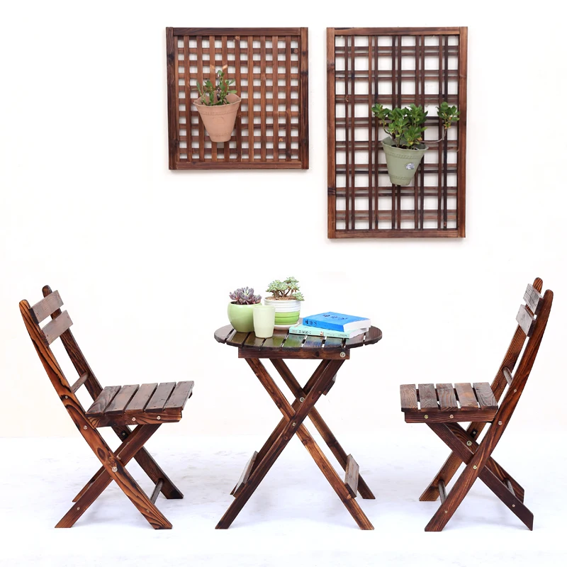 Made In China Outdoor Wooden Folding Table And Chair Set,Outdoor Wooden
