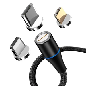 Factory mobile phone accessories charger wholesale magnetic usb cable high speed  usb charging cable 360 degree micro usb cable