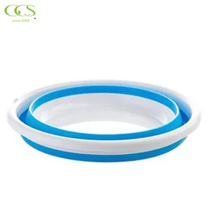 Image of Small Multi-purpose collapsible Light weight Folding Convenient Plastic Wash Basin/footbath Basin for Camping Fishing Outdoor
