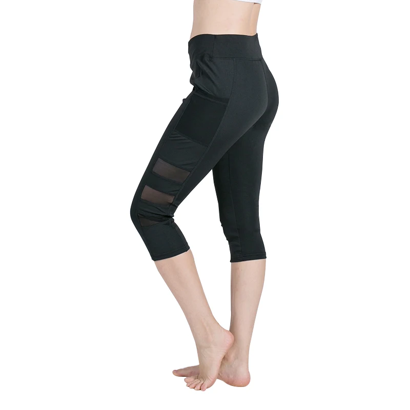 

Sexy Mesh Workout Ladies Leggings, Black,customized upon request