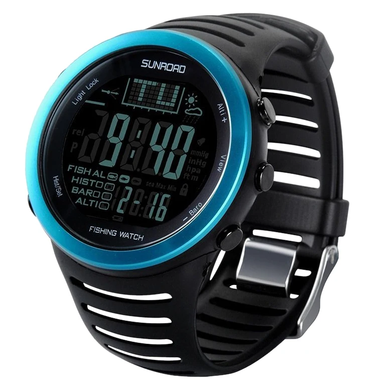 men's digital watch with compass