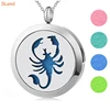 SLand Jewelry wholesale hollow-out scorpion Stainless Steel Aromatherapy Essential Oil Diffuser Necklace with adjustable chain