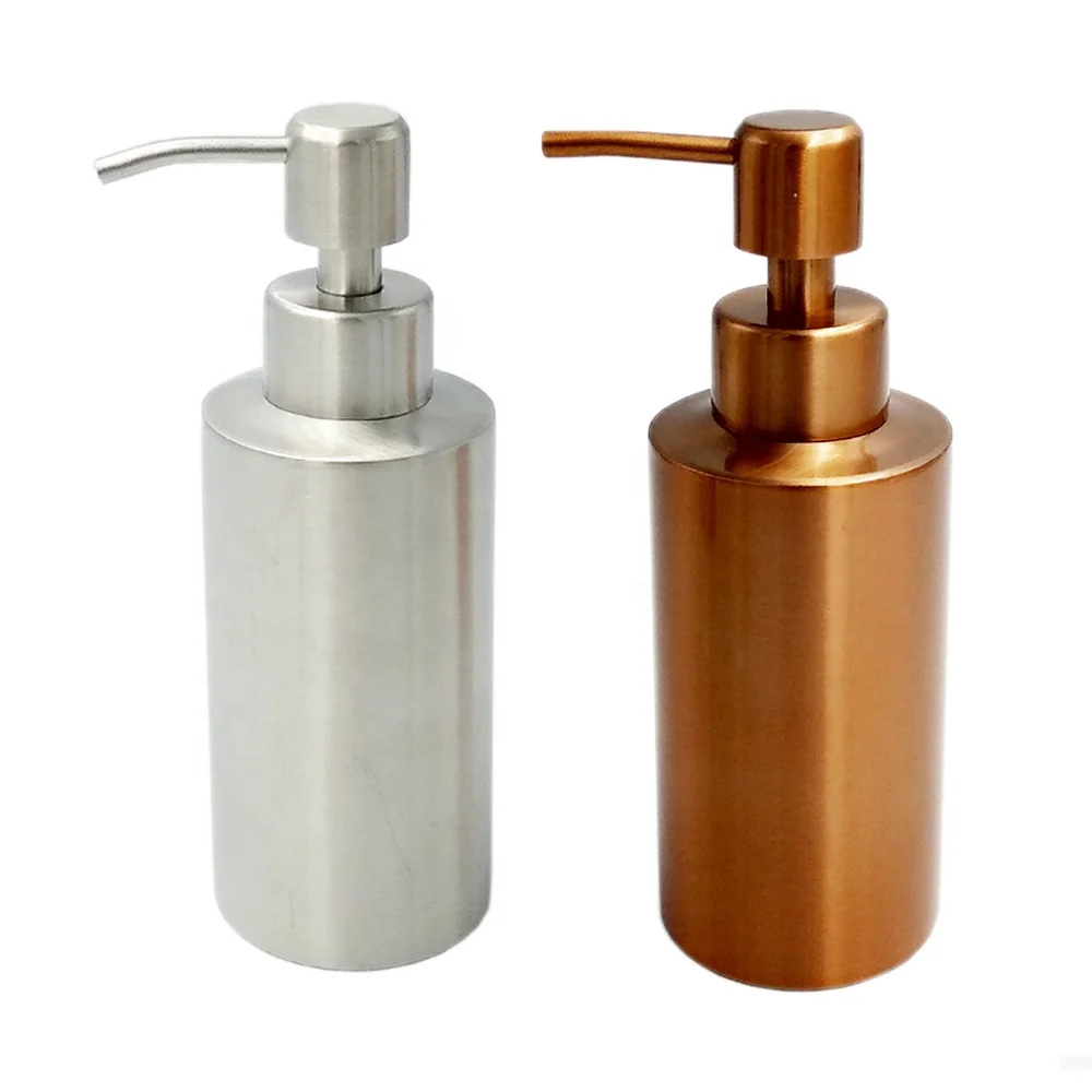 
250ml hot sale cylinder shape multi color 304 stainless steel shampoo hand soap dispenser  (62187489791)