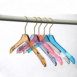 Image of Customized designs metal hooks acrylic plastic children kids clothes hangers