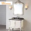 Eiffel fully assembled classic Single sink white washed oak cabinets 36 inch white solid wood bathroom floor vanity cabinet