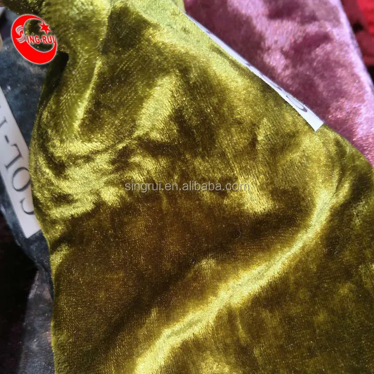 Retro And Nobel Style Upholstery Fabric Crush Silk Velvet Fabric For Sofa