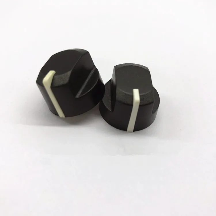 Dia.19*H13mm Plastic Knob for Potentiometer Knurl Toothed Shaft and D Half Flatted Shaft