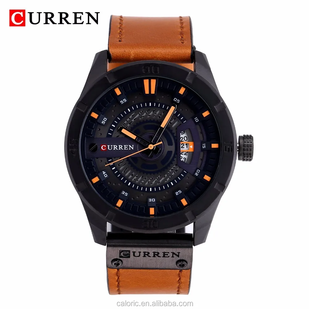 

Curren 8301 Army Military Quartz Watch Men Watches Top Brand Luxury Creative Auto Date Male Wristwatch Reloj Hombre Horloges, Brown;red;blue;kaki;coffee