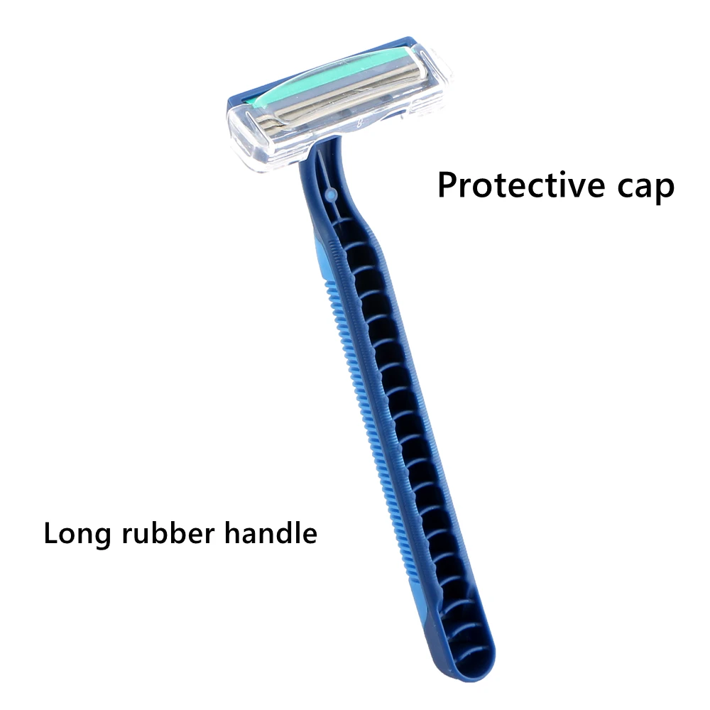 Triple Blade Razor Swedish Stainless Steel Blade Fixed Head Rubber ...