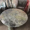 China nine dragon Wall granite Round outdoor stone table