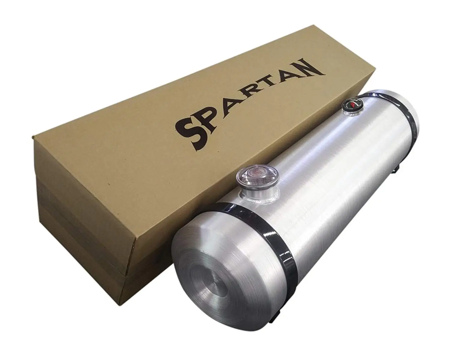 10x33 End Fill Spun Aluminum Round Gas Tank w/Site Gauge- 11 gallon- 1/2 NPT- Tractor Pull-Rat Rod- Hotrod- Gassers- Sandrail- Dune Buggy- Offroad- Made in USA