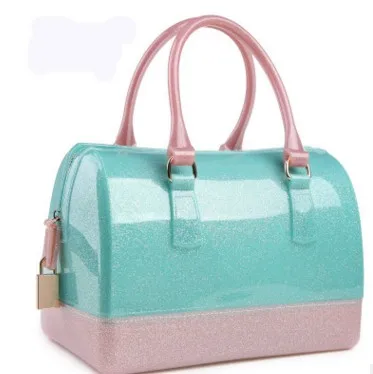 

NEW WOMEN JELLY FROSTED SHOPPING TOTE CANDY SILICONE SHOULDER PURSE HANDBAG BAG, 8 colors avilable