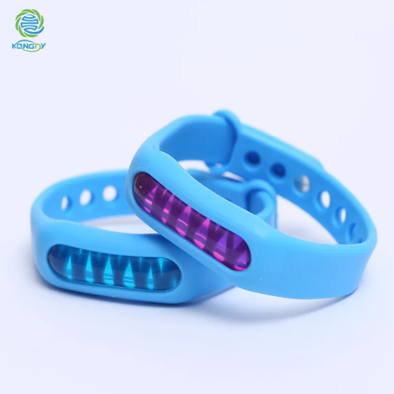 

High Quality Custom Wholesale Best Anti Mosquito Silicone Wristband made in China, Green, blue, yellow