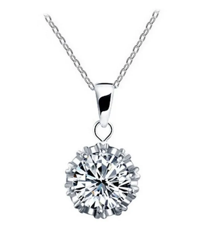 

Vintage Crown CZ Necklaces & Pendants Gold Plated Fashion Brand Jewelry For Women Chains Accessories