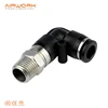pl 10mm plastic brass push pneumatic fitting 1/2 air hose fittings internal claw grip one touch fitting g npt thread