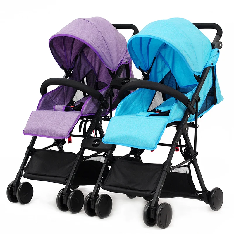 2017 fashion new child stuff light foldable baby carriage for twins travel baby trolley double jogging stroller infant seat