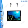 A4 graphic pocket double side ceiling hanging crystal led display frame