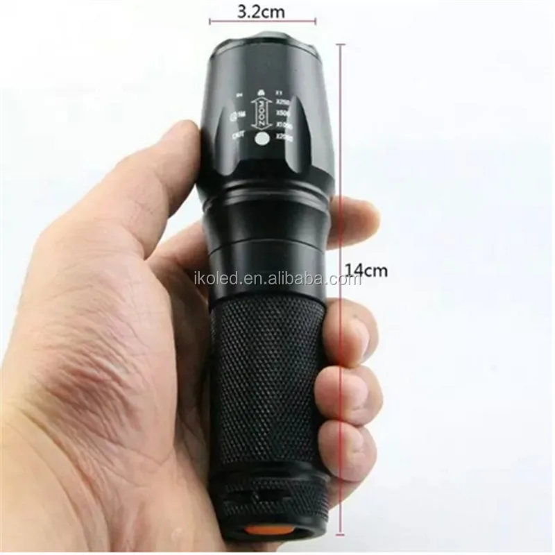 

XM-L T6 LED 2000Lm Adjustable Zoomable LED Flashlight w-878 Torch Lamp by 26650/18650/3xAAA Battery