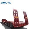 CIMC Lowbed Semi Trailer/Low Loader Vehicle Trailer Chassis For Sale