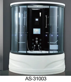 1200mm cabin house sector sliding door tempered glass material steam room