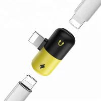 

2018 Support iOS 12 Fast Charging Pills Shape Connector 2 in 1 Mini USB Cable Adapter For iPhone 6, 7, 8, X