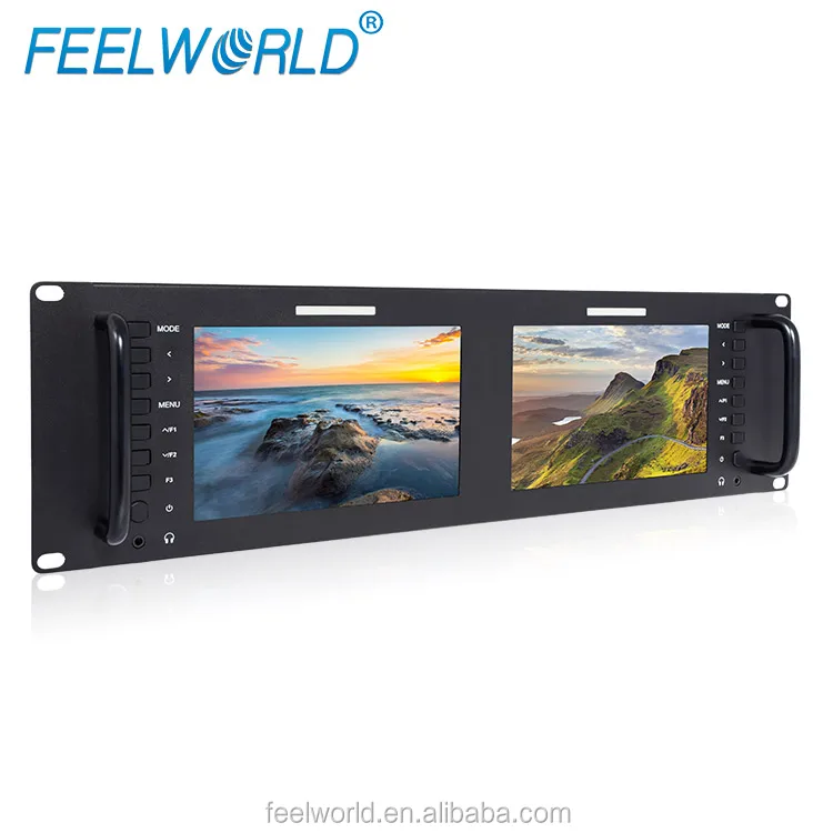 

FEELWORLD new  dual hd rackmount monitors with SDI input and output