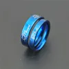STR023 Stainless Steel Mens Ring For Couples, Blue Color An Arrow Promise Rings Jewelry Women
