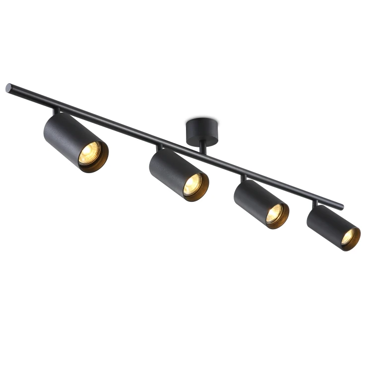 
aluminium 4 lamp heads ceiling surface mounted ceiling spot light gu10 lamp housing 