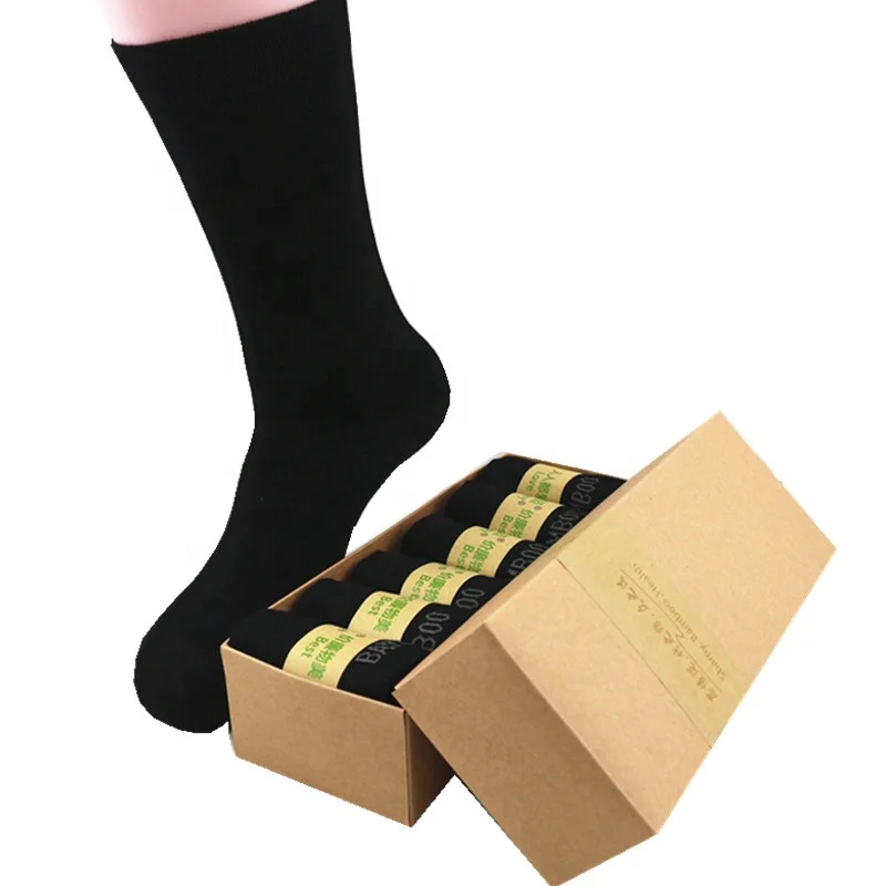 Sbamy wholesale diabetic Breathable comfortable soft black fiber  men  bamboo  Eco-friendly socks