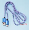 Nylon Fabric braided Type C Type-C Micro 8PIN USB data sync Fast Charging cable Accessory Bundles For iphone samsung LG huawei