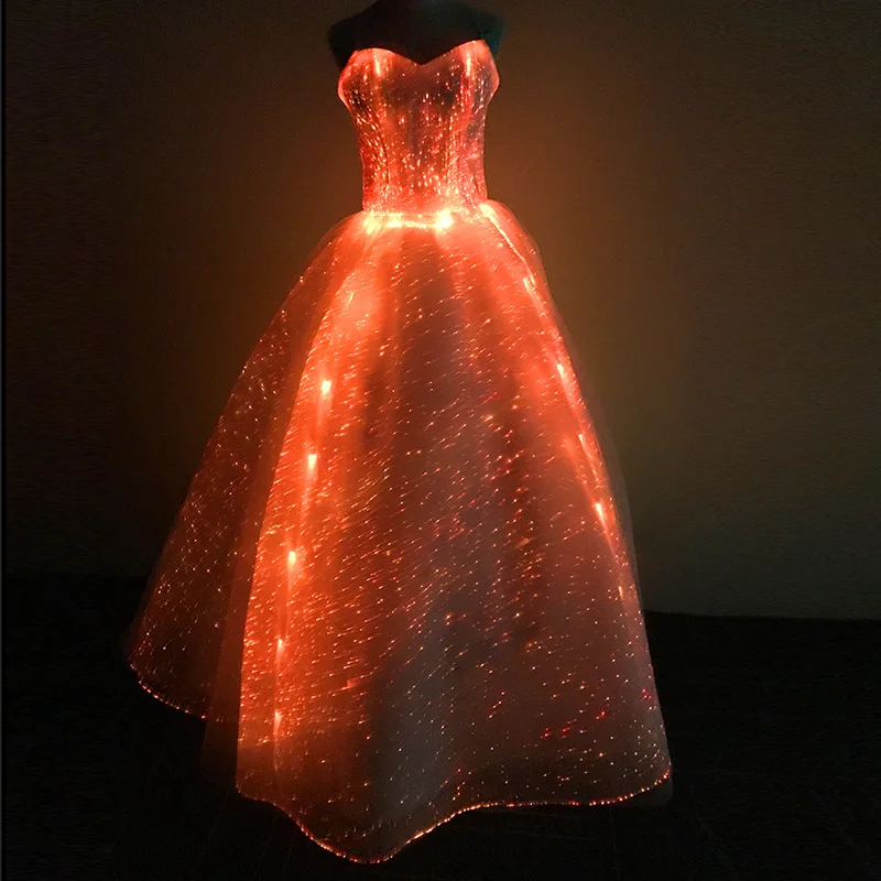 luminous orange dress