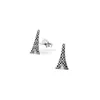 Fashion Jewelry Solid 925 Sterling Silver Eiffel Tower Earrings Stud