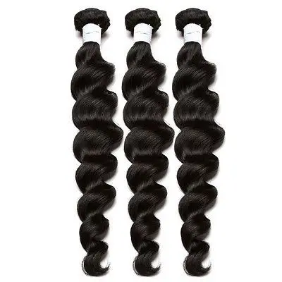 

Human Hair 9A Grade Brazilian Hair Loose Wave Bundles, Natural Black Unprocessed Wholesale Hair Color Bundle For Black Women