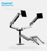 

Desktop Full Motion 17-32inch Dual Monitor Holder Mount Arm +10-15.6inch Laptop Support Mechanical Spring Arm Max.Loading 10kgs