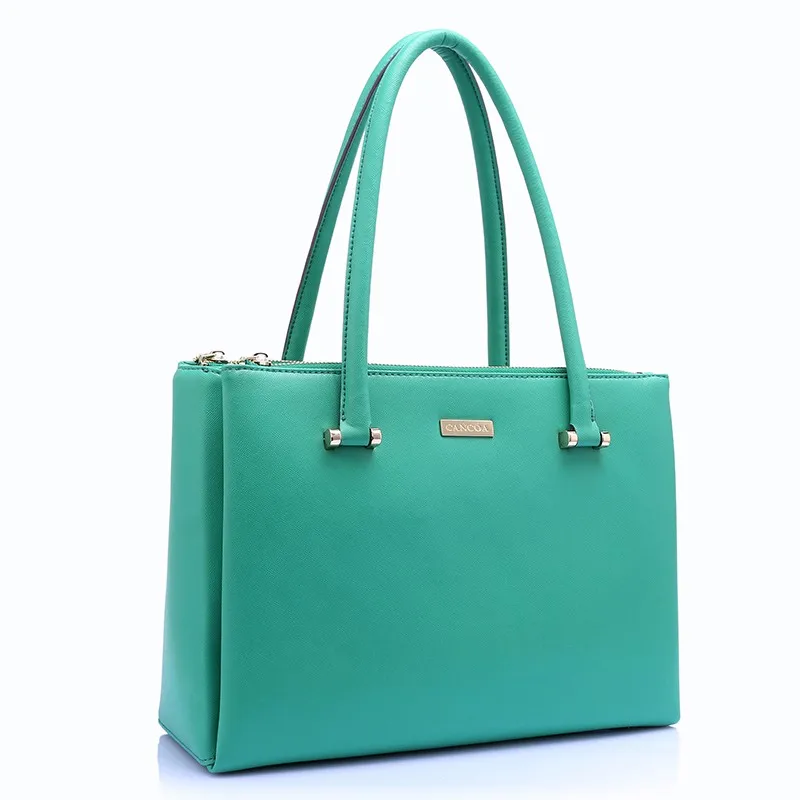 CC2043A-Classic design hot sale shoulder three compartments ladies tote handbags