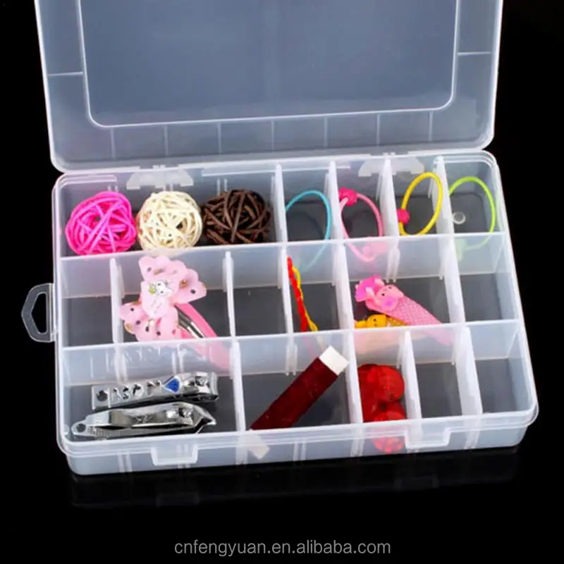 20BF Practical Adjustable 24 Compartment Storage Box Case Jewelry Display Organi 