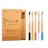 Round Eco-friendly Free Sample Soft/Medium/Hard Bristle Wholesale 4-Package Bamboo Toothbrush With Package For Amazon in Po
