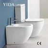 YIDA European Style CE 180mm Ptrap Rimless Washdown Flush Back To Wall Two Piece Ceramic Toilet Bowl