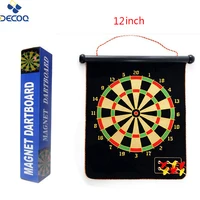 

DECOQ 12inch Shooting Target Game Custom Magnetic Dartboard with Plastic Wing Darts and Sticky Balls for Kids Dart Toy