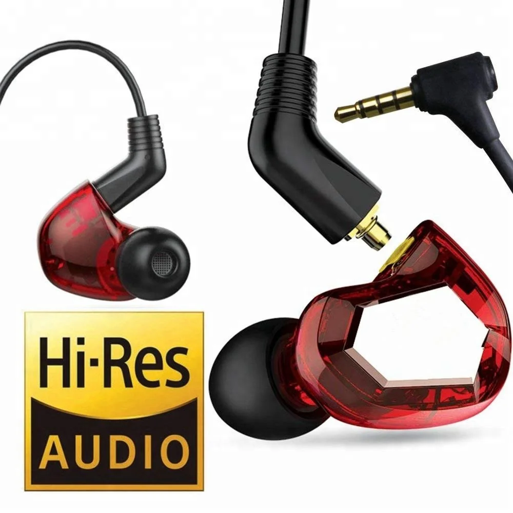

TIMMKOO High Quality Hybrid Triple Drivers Hi Fi Earphones Detachable With Mic In-Ear Noise Isolating Earbuds (Three Colors), Red/ blue/ yellow