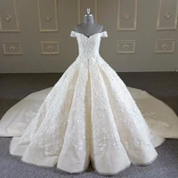 

Baiyi high quality off shoulder ball gown luxury wedding dress 2017 WT452