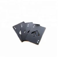 

High quality low price low cost metal club play poker card beer bottle opener