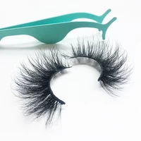 

Handmade 100% real Siberian Mink False eyelashes messy mink fur false eyelashes extension 25mm faux lashes in stock