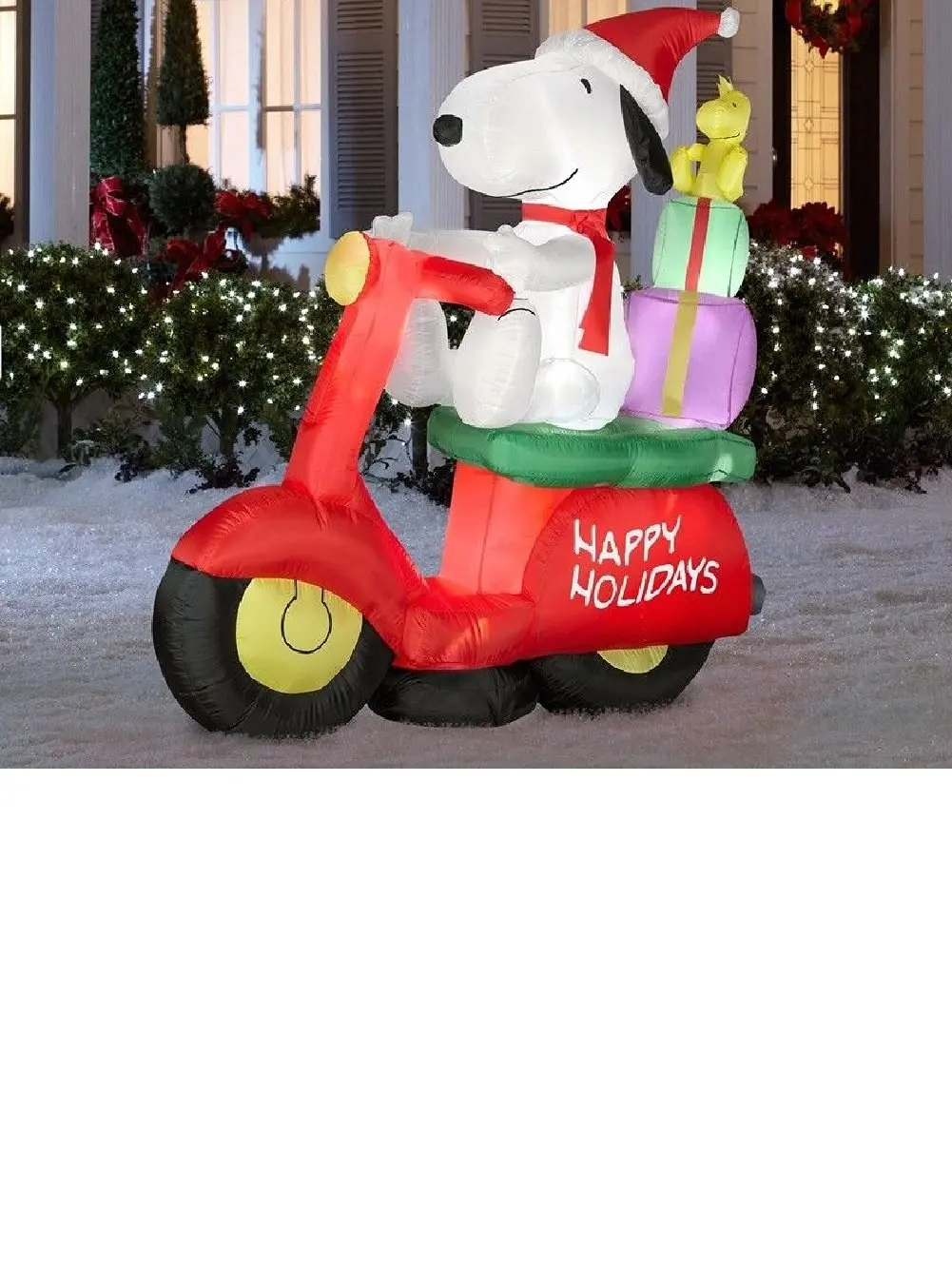 Buy 6 TALL SNOOPY WITH WOODSTOCK ON MOPED SCOOTER LIGHTED CHRISTMAS ...