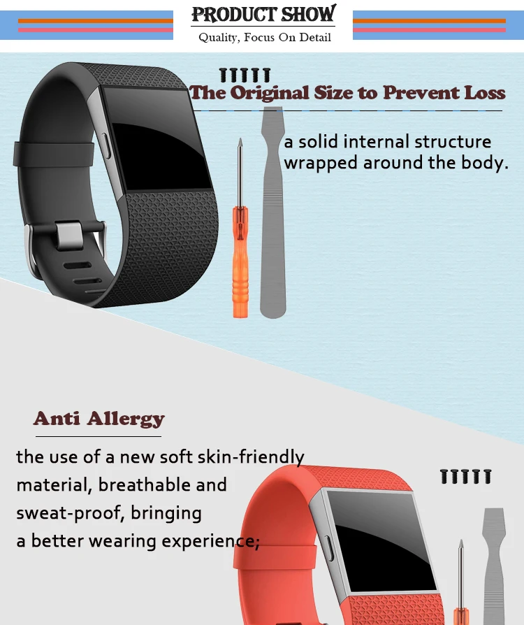anti allergy fitbit strap